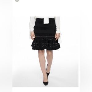 NWT Alexander McQueen black Ruffle Skirt Size medium